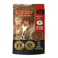 Корм вологий в желе для котів Klicker яловичина 85г