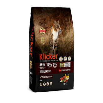 Сухий корм Klicker для дорослих котів гіпоалергенний з ягням 1 кг Сухий корм Klicker для дорослих котів гіпоалергенний з ягням 1 кг