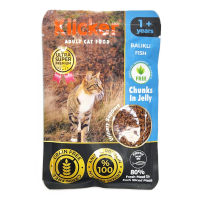 Корм вологий в желе для котів Klicker риба 85г Корм вологий в желе для котів Klicker риба 85г