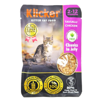 Корм вологий в желе для кошенят Klicker курка 85г Корм вологий в желе для кошенят Klicker курка 85г