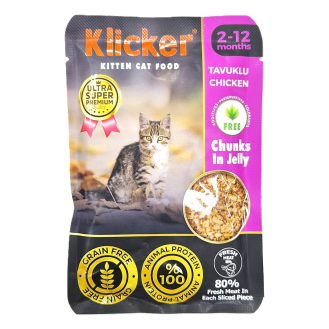 Корм вологий в желе для кошенят Klicker курка 85г Корм вологий в желе для кошенят Klicker курка 85г