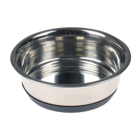 Миска для собак металева Tatrapet з силіконовим дном 0,9л діаметр 16 см Миска для собак металева Tatrapet з силіконовим дном 0,9л діаметр 16 см