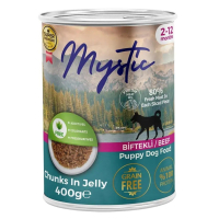 Вологий корм Mystic для цуценят шматочки яловичини в желе 400г Вологий корм Mystic для цуценят шматочки яловичини в желе 400г