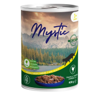 Вологий корм Mystic для котів шматочки курки в желе 400г
