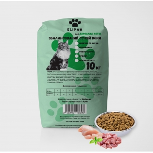 Сухий корм для котів ELIPAW 10кг - м'ясне асорті (ціна за 1кг)