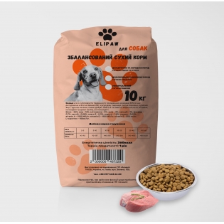 Сухий корм для собак середніх та великих порід ELIPAW  10кг (ціна за 1кг)