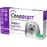 Селафорт краплі на холку для собак 2,6-5 кг KRKA (ціна за 1шт) Селафорт краплі на холку для собак 2,6-5 кг KRKA (ціна за 1шт)