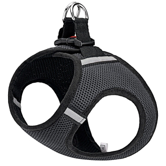 Шлейка з сітчатого нейлону для собак малих порід Kareline S чорна Шлейка з сітчатого нейлону для собак малих порід Kareline S чорна
