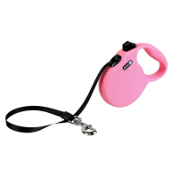 Повідок-рулетка Alcott 5 м/30 кг рожева з рожевою ручкою Повідок-рулетка Alcott 5 м/30 кг рожева з рожевою ручкою