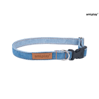 Нашийник для собак Amiplay Denim S 20-35 *1 см -  блакитний