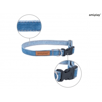 Нашийник для собак Amiplay Denim L 35-50 * 2 см - блакитний