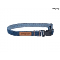 Нашийник для собак Amiplay Denim M 25-40 * 1,5 см - темно-синій