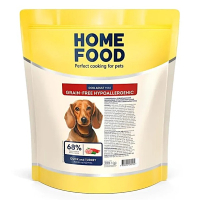 Беззерновий гіпоалергенний сухий корм для дорослих собак малих порід Home Food 300 г - качка та індичка