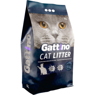 Бентонітовий наповнювач "Gattino" з активованим вугіллям 5 л