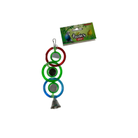 Гойдалка для птахів кільце потрійне з дзеркальцем Tisert