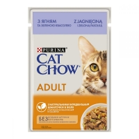 Вологий корм для котів Cat Chow Adult 85 г - ягня та квасоля