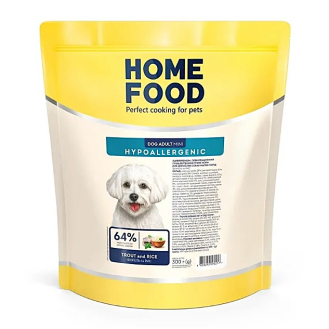 Гіпоалергенний сухий корм для собак дрібних порід Home Food Adult Mini 300 г - форель та рис