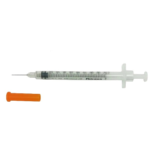 Шприц інсуліновий U-100 1 мл з інтегрованою голкою 30 G*1/2 0,3*12,7 мм Шприц інсуліновий U-100 1 мл з інтегрованою голкою 30 G*1/2 0,3*12,7 мм