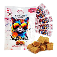 Рулетики для котів Fine Cat - курка та яловичина (ціна за 1шт) Рулетики для котів Fine Cat - курка та яловичина (ціна за 1шт)