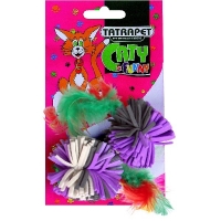 Іграшка для котів Tatrapet  Cat toy Plush balls 4cm 2pcs (ціна за 1шт)