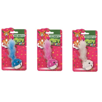 Іграшка для кота Tatrapet дзвіночок з пір'ям 10 см (ціна за 1шт)