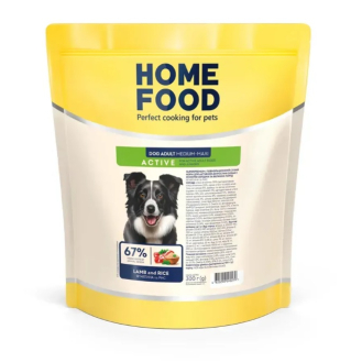 Сухий корм для активних собак і юніорів середніх і великих порід Home Food 300 г - ягнятина та рис Сухий корм для активних собак і юніорів середніх і великих порід Home Food 300 г - ягнятина та рис