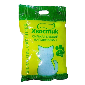 Наповнювач Хвостик силікагель 10 л зелені гранули