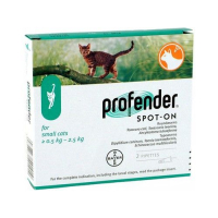 Краплі для котів від гельмінтів Bayer Profender до 2.5 кг, (ціна за 1шт)