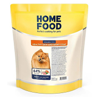 Сухий корм для дорослих собак малих порід для здорової шкіри та блиску шерсті Home Food 300 г - індичка та лосось