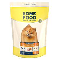 Сухий корм для дорослих собак малих порід  для здорової шкіри та блиску шерсті Home Food 700 г - індичка та лосось