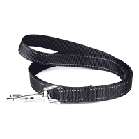 Повідець нейлон з світловідбивною ниткою Kareline Keeper 2,5см 1,8м чорний