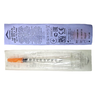 Шприц інсуліновий U-100 1 мл з голкою 30G*1/2 0,3*13мм Шприц інсуліновий U-100 1 мл з голкою 30G*1/2 0,3*13мм