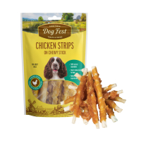Ласощі для собак філе куряче на жувальній паличці Dog Fest 90 г