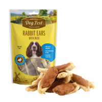 Ласощі для собак кроляче вушко з качкою Dog Fest 90г