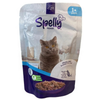 Вологий корм для дорослих котів Spelly риба в желе пауч 85г Вологий корм для дорослих котів Spelly риба в желе пауч 85г