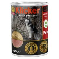 Вологий корм Klicker паштет для дорослих собак з яловичиною 400г