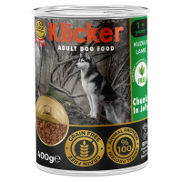 Вологий корм Klicker для дорослих собак шматочки ягня в желе 400г