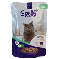 Вологий корм для дорослих котів Spelly ягня в желе пауч 85г
