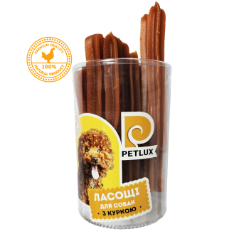 Ласощі для собак Petlux жувальна паличка курка (ціна за 1 упаковку)