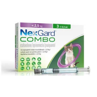 NexGard Combo — протипаразитарні краплі на холку для котів і кошенят вагою до 2,5 кг, 1 піпетка NexGard Combo — протипаразитарні краплі на холку для котів і кошенят вагою до 2,5 кг, 1 піпетка