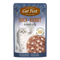 Корм вологий в желе для котів Cat Fest качине філе та кролик 70г