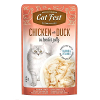 Корм вологий в желе для котів Cat Fest куряче і качине філе 70г