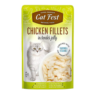 Корм вологий в желе для котів Cat Fest куряче філе 70г