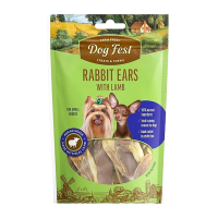 Ласощі для собак малих порід кроляче вушко з м'ясом ягняти Dog Fest 55г Ласощі для собак малих порід кроляче вушко з м'ясом ягняти Dog Fest 55г