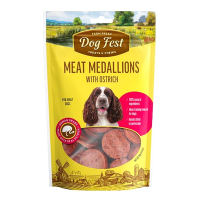 Ласощі для собак медальйони з філе страуса Dog Fest 90г