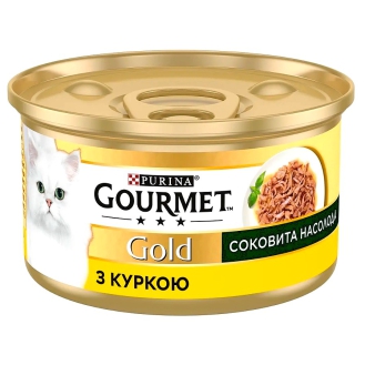 Вологий корм для котів Gourmet Gold соковита насолода 85 г - курка