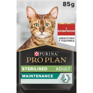 Вологий корм для стерилізованих котів Purina Pro Plan Sterilised 85г - Яловичина Вологий корм для стерилізованих котів Purina Pro Plan Sterilised 85г - Яловичина