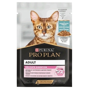 Вологий корм для котів з чутливим травленням Purina Pro Plan Delicate 85г -  океанічна риба