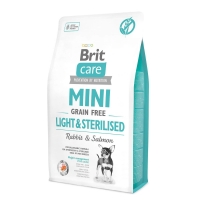 Сухий корм для собак Brit Care Grain Free Mini Light & Sterilised 2кг - лосось та кролик