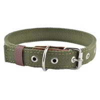Нашийник брезент подвійний Kareline Practic 20 мм зелений